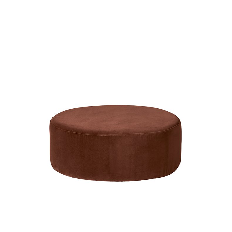 Broste CPH Puf i velour - rd/caramel