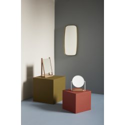 HBSCH RETRO SPEJL M/MESSINGRAMME FIRKANTET - 59