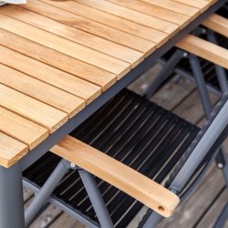 CINAS ORIGINAL MOOD BORD/POSITIONSSTOLE ALU/TEAK ANTRACIT - 167,5