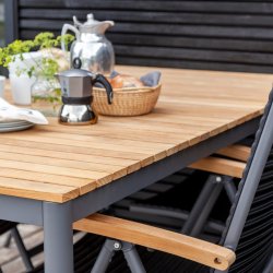 CINAS ORIGINAL MOOD BORD/POSITIONSSTOLE ALU/TEAK ANTRACIT - 167,5