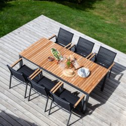 CINAS ORIGINAL MOOD EXTREME BORD/STOLE ALU/TEAK ANTRACIT - 167,5