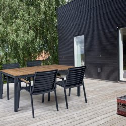 CINAS ORIGINAL MOOD EXTREME BORD/STOLE ALU/TEAK ANTRACIT - 167,5