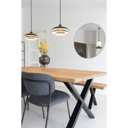 House Nordic Jersey Spejl - ramme i sort 100