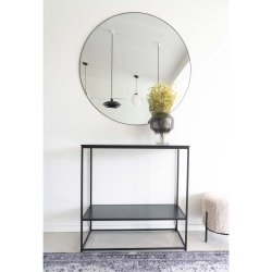 House Nordic Jersey Spejl - ramme i sort 100