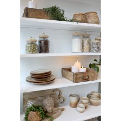 CHIC ANTIQUE MARSEILLE VITRINESKAB M/4 L�GER HVID - 196