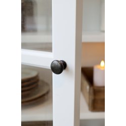 CHIC ANTIQUE MARSEILLE VITRINESKAB M/4 L�GER HVID - 196