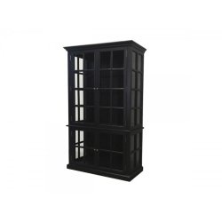 CHIC ANTIQUE MARSEILLE VITRINESKABE M/4 LGER SORT - 196