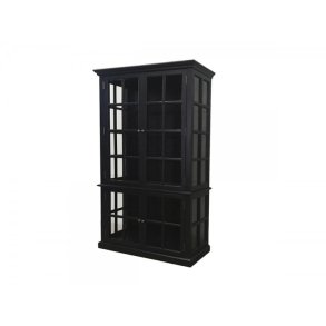 CHIC ANTIQUE MARSEILLE VITRINESKABE M/4 LGER SORT - 196