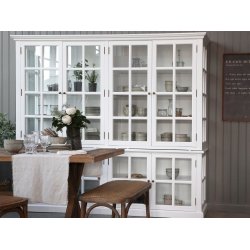 CHIC ANTIQUE MARSEILLE VITRINESKAB M/8 LGER HVID - 220