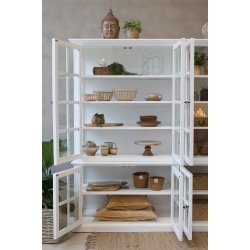 CHIC ANTIQUE MARSEILLE VITRINESKAB M/8 LGER HVID - 220