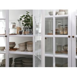 CHIC ANTIQUE MARSEILLE VITRINESKAB M/8 LGER HVID - 220