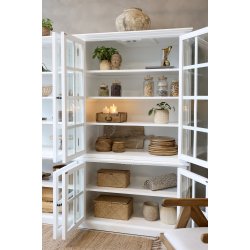 CHIC ANTIQUE MARSEILLE VITRINESKAB M/8 LGER HVID - 220