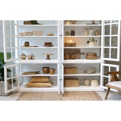 CHIC ANTIQUE MARSEILLE VITRINESKAB M/8 LGER HVID - 220