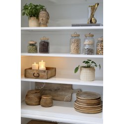 CHIC ANTIQUE MARSEILLE VITRINESKAB M/8 LGER HVID - 220