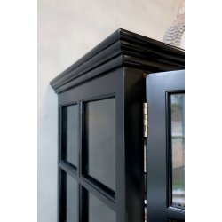 CHIC ANTIQUE MARSEILLE VITRINESKAB M/8 LGER SORT - 220