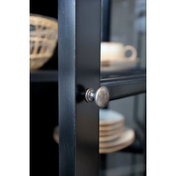 CHIC ANTIQUE MARSEILLE VITRINESKAB M/8 LGER SORT - 220