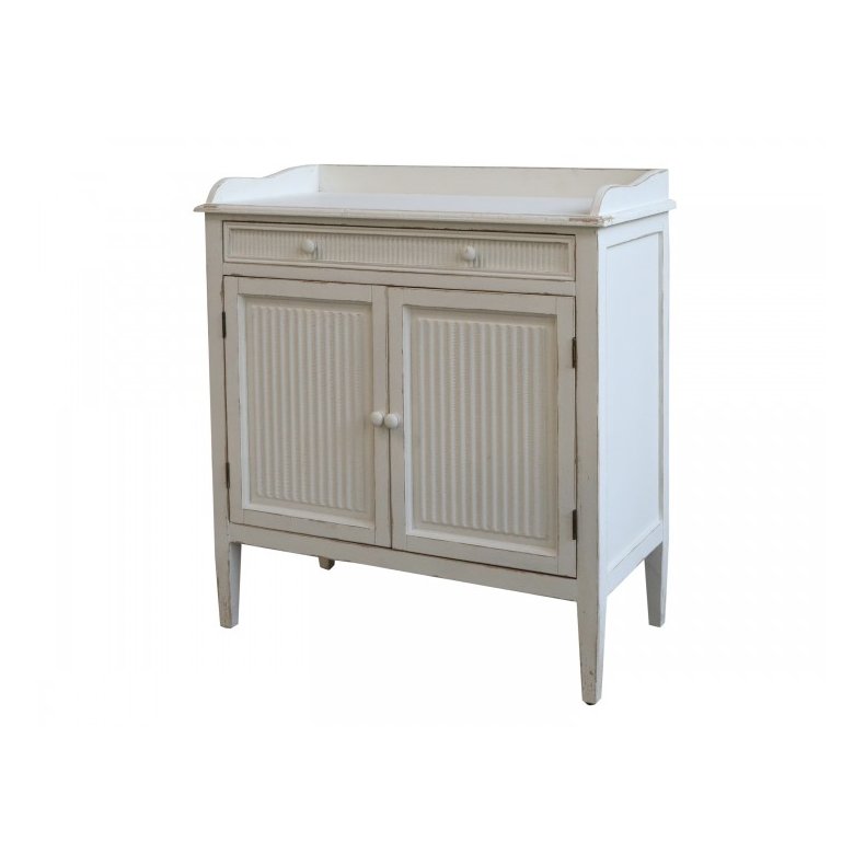 CHIC ANTIQUE SKAB M/2 LÅGER/RILLER/1 SKUFFE - 91