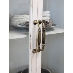 CHIC ANTIQUE VITRINESKAB M/4 LGER HVID - 156