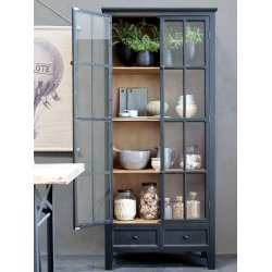 CHIC ANTIQUE VITRINESKAB M/2 GLASL�GER/2 SKUFFER - 200