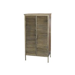 CHIC ANTIQUE SKAB M/2 LAMELLGER JERN - 116