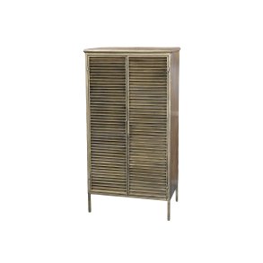 CHIC ANTIQUE SKAB M/2 LAMELLGER JERN - 116