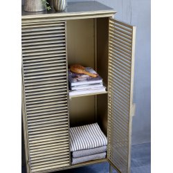 CHIC ANTIQUE SKAB M/2 LAMELLGER JERN - 116