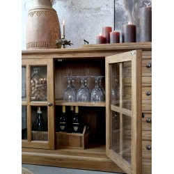 CHIC ANTIQUE MARSEILLE VITRINE M/4 LGER/4 SKUFFER - 220