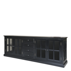 CHIC ANTIQUE MARSEILLE VITRINE/SKNK M/4 LGER SORT - 220