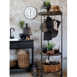 CHIC ANTIQUE DISPLAY M/3 HYLDER OG TRKASSER - 160