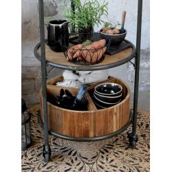 CHIC ANTIQUE DISPLAY M/3 HYLDER OG TRKASSER - 160