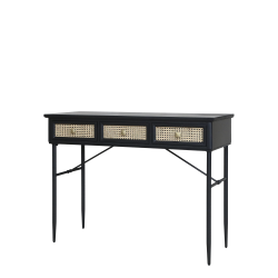 CHIC ANTIQUE SKRIVEBORD M/3 SKUFFER/FLET SORT - 110