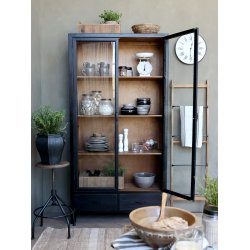 CHIC ANTIQUE VITRINESKAB M/GLASLGER/HYLDER - 195