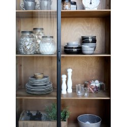 CHIC ANTIQUE VITRINESKAB M/GLASLGER/HYLDER - 195