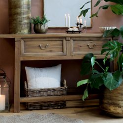 CHIC ANTIQUE MARSEILLE ANRETTERBORD M/ 2 SKUFFER NATUR - 150