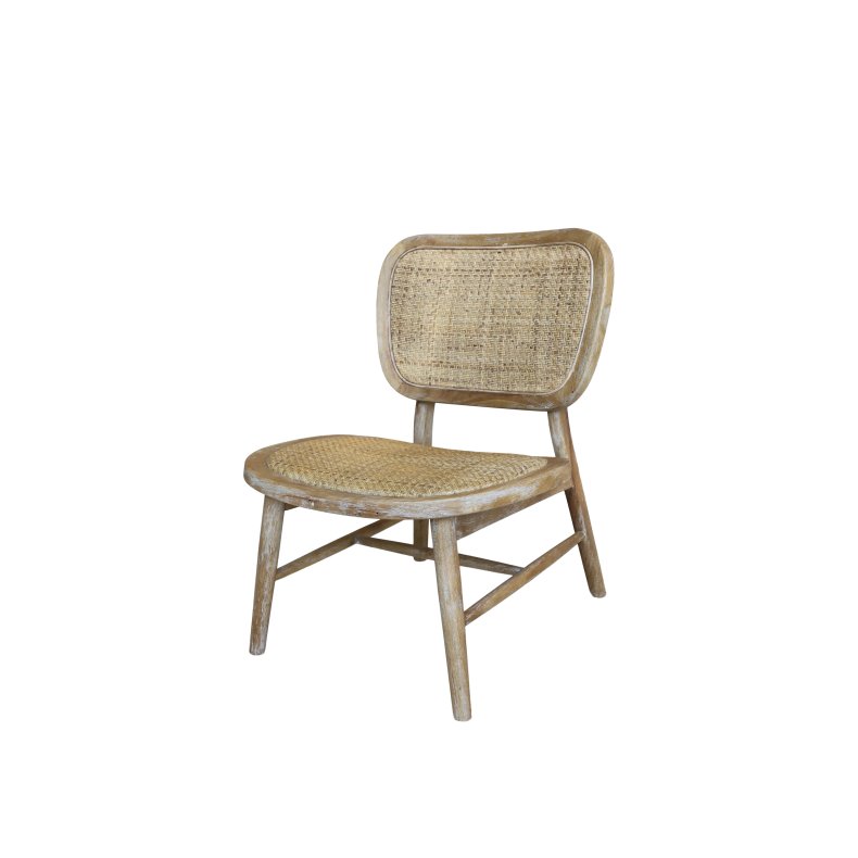 CHIC ANTIQUE LOUNGESTOL M/FLETSDE/RYG NATUR - 78
