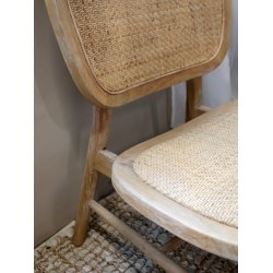 CHIC ANTIQUE LOUNGESTOL M/FLETS�DE/RYG NATUR - 78