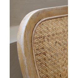 CHIC ANTIQUE LOUNGESTOL M/FLETS�DE/RYG NATUR - 78