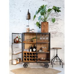 CHIC ANTIQUE BARSKAB M/HJUL ANTIQUE KUL - 116