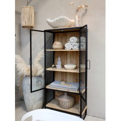 CHIC ANTIQUE VENCE VITRINESKAB M/ 4 HYLDER - 160