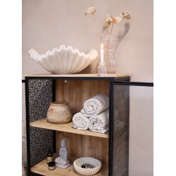 CHIC ANTIQUE VENCE VITRINESKAB M/ 4 HYLDER - 160