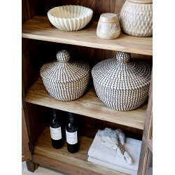 CHIC ANTIQUE GRIMAUD SKAB M/GLASLGER NATUR - 140