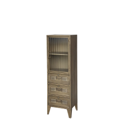 CHIC ANTIQUE VITRINESKAB M/1GLASLGE /3 KLAPLGER - 133,5