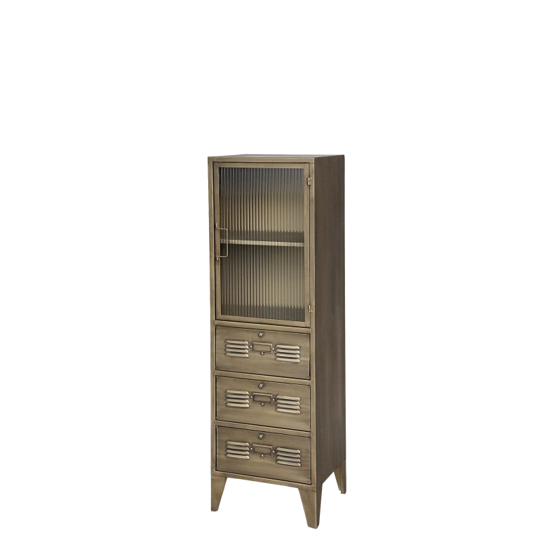 CHIC ANTIQUE VITRINESKAB M/1GLASLGE /3 KLAPLGER - 133,5