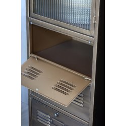 CHIC ANTIQUE VITRINESKAB M/1GLASLGE /3 KLAPLGER - 133,5