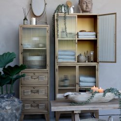 CHIC ANTIQUE VITRINESKAB M/4 GLASLGE - 149,5