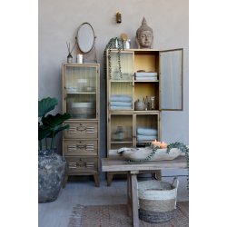 CHIC ANTIQUE VITRINESKAB M/4 GLASLGE - 149,5