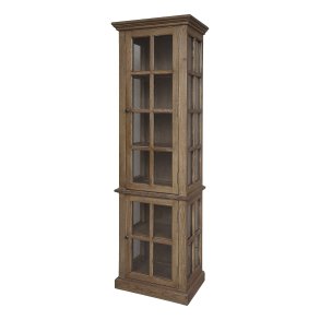 CHIC ANTIQUE MARSEILLE VITRINESKAB M/ 2 LGER / HYLDER NATUR - 196