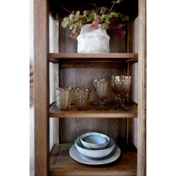 CHIC ANTIQUE MARSEILLE VITRINESKAB M/ 2 LGER / HYLDER NATUR - 196