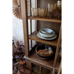 CHIC ANTIQUE MARSEILLE VITRINESKAB M/ 2 LGER / HYLDER NATUR - 196