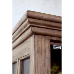 CHIC ANTIQUE MARSEILLE VITRINESKAB M/ 2 LGER / HYLDER NATUR - 196